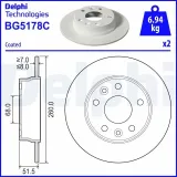 Bremsscheibe DELPHI BG5178C