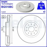 Bremsscheibe DELPHI BG5188C