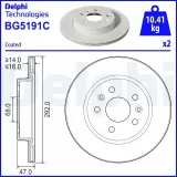 Bremsscheibe DELPHI BG5191C