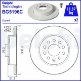 Bremsscheibe Hinterachse DELPHI BG5196C