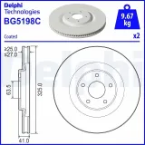 Bremsscheibe Vorderachse DELPHI BG5198C