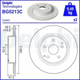 Bremsscheibe DELPHI BG5213C