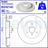 Bremsscheibe Vorderachse DELPHI BG5214C