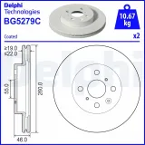 Bremsscheibe Vorderachse DELPHI BG5279C