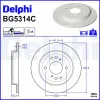 Bremsscheibe Hinterachse DELPHI BG5314C