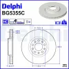 Bremsscheibe Vorderachse DELPHI BG5355C Bild Bremsscheibe Vorderachse DELPHI BG5355C