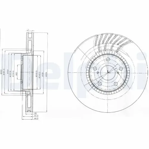 Bremsscheibe DELPHI BG9012 Bild Bremsscheibe DELPHI BG9012