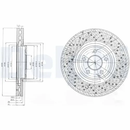 Bremsscheibe Vorderachse DELPHI BG9014 Bild Bremsscheibe Vorderachse DELPHI BG9014