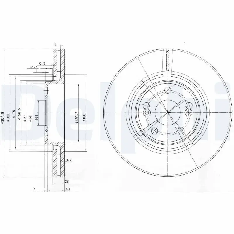 Bremsscheibe DELPHI BG9016