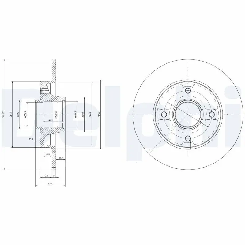 Bremsscheibe DELPHI BG9022RSC