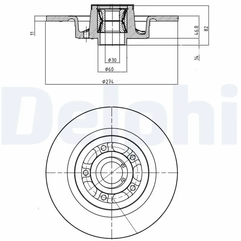 Bremsscheibe DELPHI BG9026RS