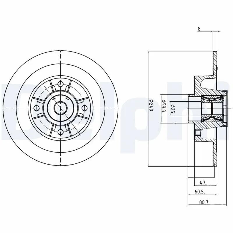 Bremsscheibe DELPHI BG9028RS