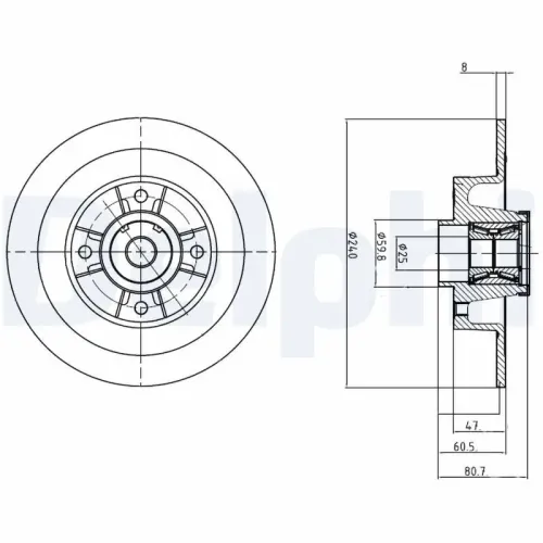 Bremsscheibe DELPHI BG9028RS Bild Bremsscheibe DELPHI BG9028RS