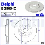 Bremsscheibe Vorderachse DELPHI BG9054C