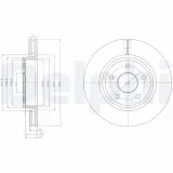 Bremsscheibe Vorderachse DELPHI BG9058