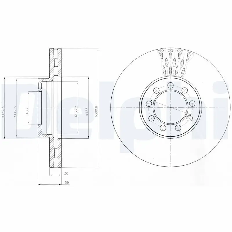 Bremsscheibe DELPHI BG9062