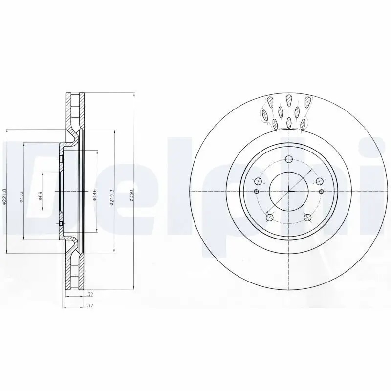 Bremsscheibe DELPHI BG9072C