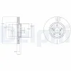 Bremsscheibe Vorderachse DELPHI BG9074 Bild Bremsscheibe Vorderachse DELPHI BG9074