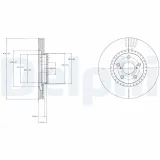 Bremsscheibe Vorderachse DELPHI BG9074