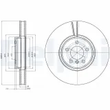 Bremsscheibe Vorderachse DELPHI BG9092C