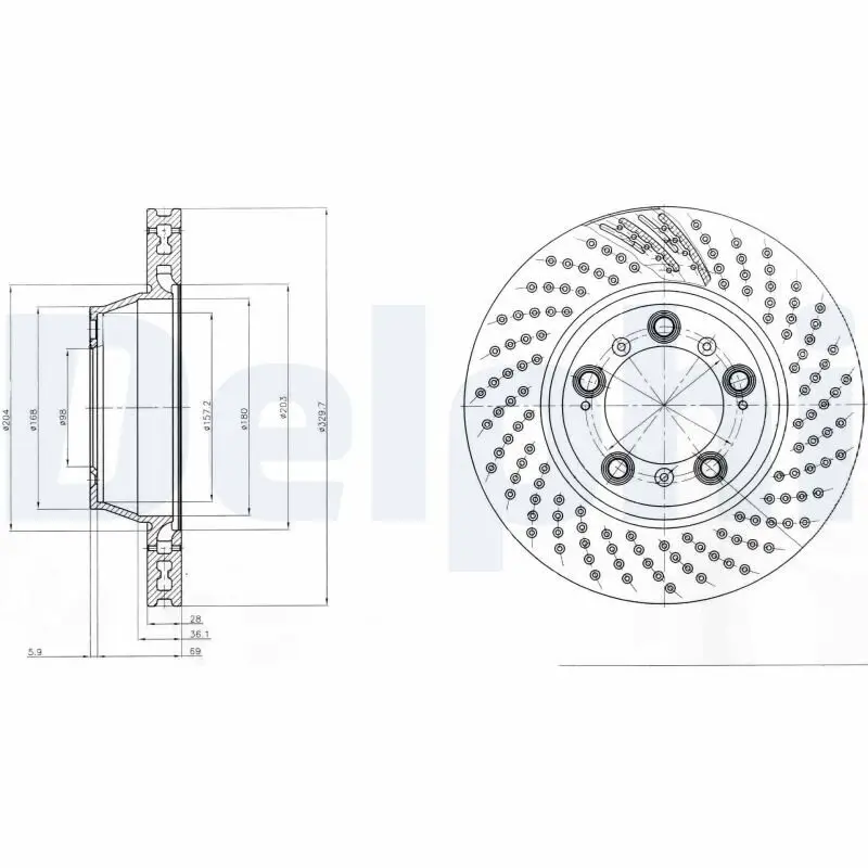 Bremsscheibe DELPHI BG9097C