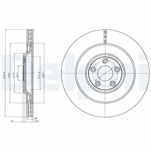 Bremsscheibe DELPHI BG9103C Bild Bremsscheibe DELPHI BG9103C