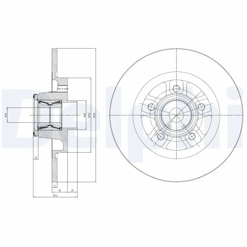 Bremsscheibe DELPHI BG9113RSC