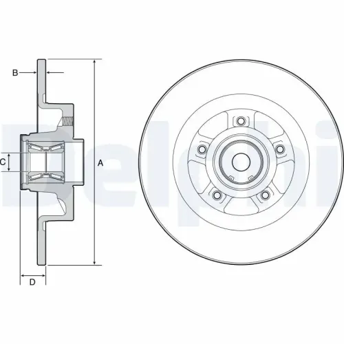 Bremsscheibe DELPHI BG9115RS Bild Bremsscheibe DELPHI BG9115RS