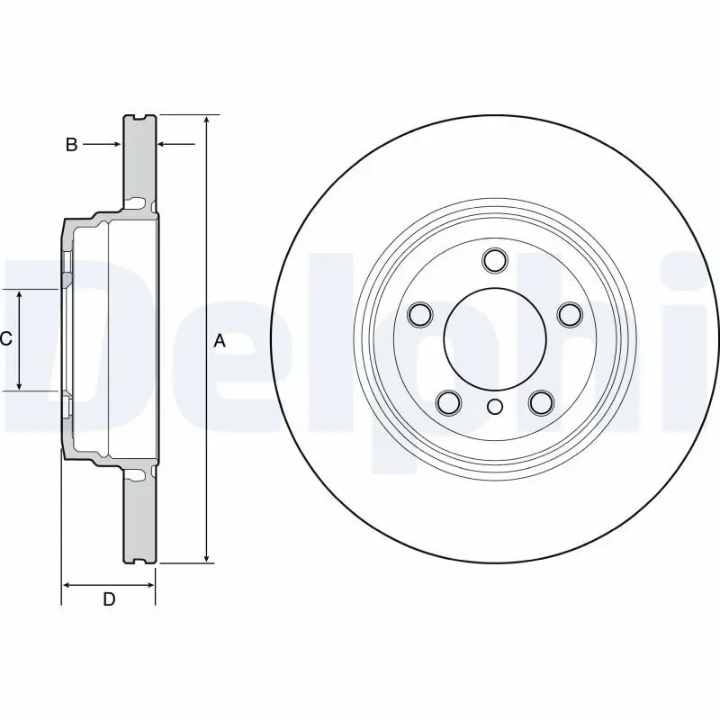 Bremsscheibe Hinterachse DELPHI BG9120C
