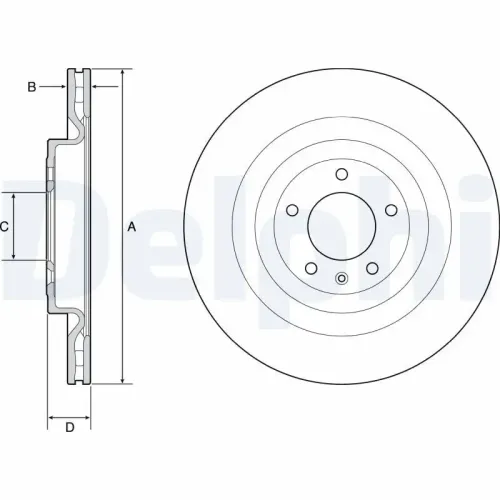 Bremsscheibe DELPHI BG9126C Bild Bremsscheibe DELPHI BG9126C