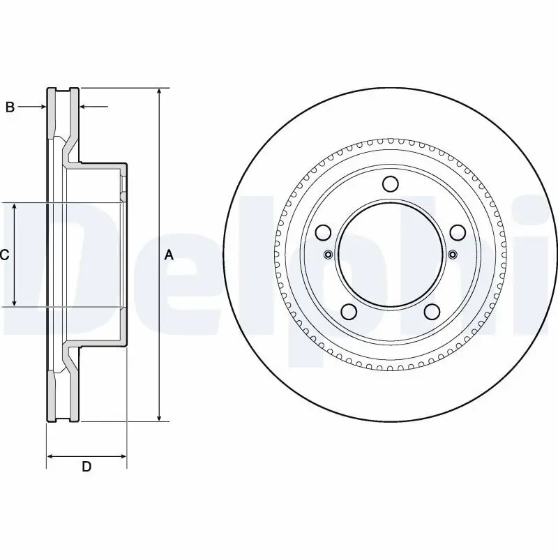 Bremsscheibe Vorderachse DELPHI BG9131