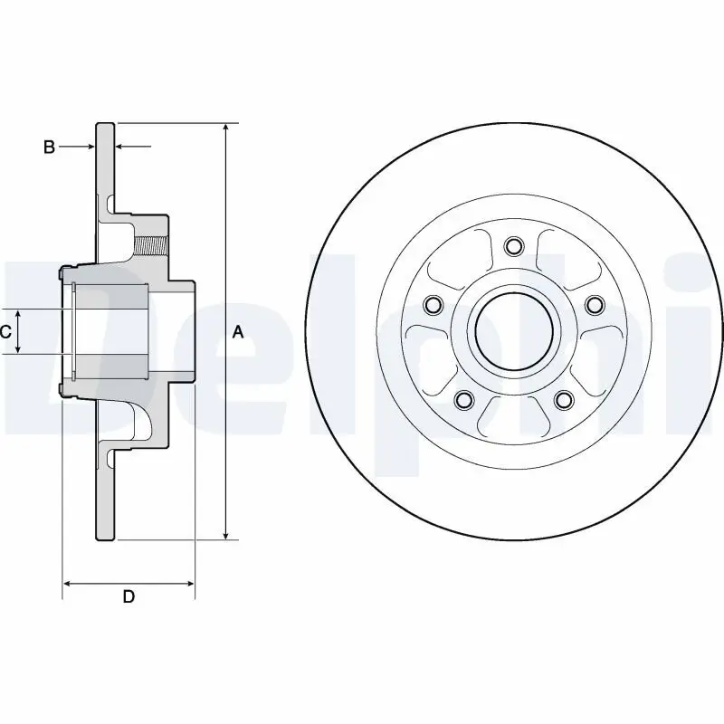 Bremsscheibe DELPHI BG9132RS Bild Bremsscheibe DELPHI BG9132RS