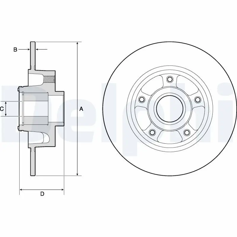 Bremsscheibe Hinterachse DELPHI BG9137RS