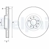 Bremsscheibe Vorderachse DELPHI BG9151C