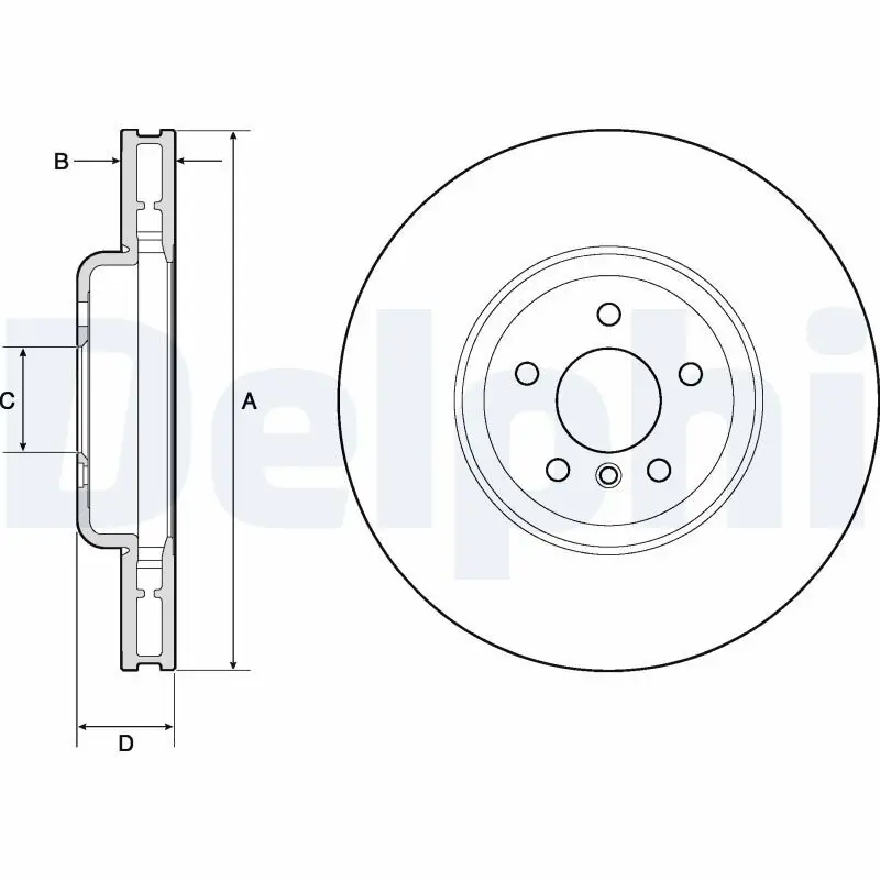 Bremsscheibe Vorderachse Vorderachse rechts DELPHI BG9161C