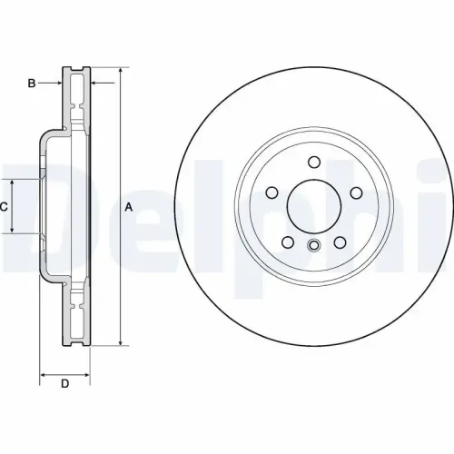 Bremsscheibe DELPHI BG9161C Bild Bremsscheibe DELPHI BG9161C