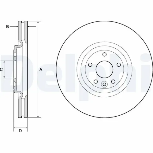 Bremsscheibe DELPHI BG9167C Bild Bremsscheibe DELPHI BG9167C