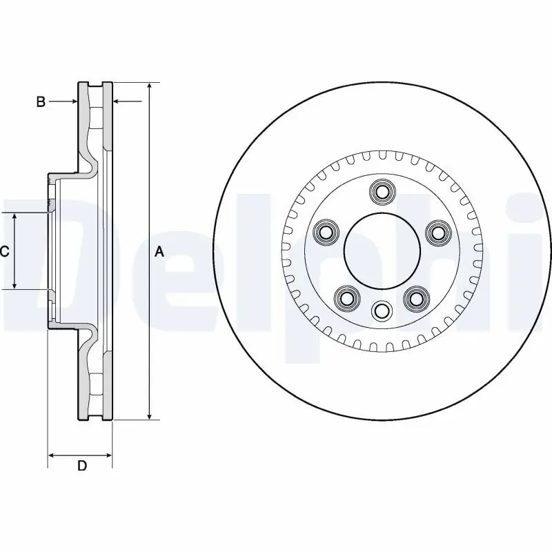 Bremsscheibe Vorderachse DELPHI BG9168C