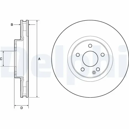 Bremsscheibe DELPHI BG9174C Bild Bremsscheibe DELPHI BG9174C