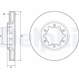 Bremsscheibe Vorderachse DELPHI BG9179