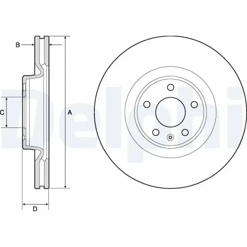 Bremsscheibe Vorderachse DELPHI BG9181C Bild Bremsscheibe Vorderachse DELPHI BG9181C