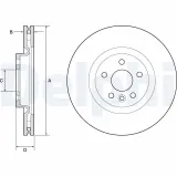 Bremsscheibe DELPHI BG9183C