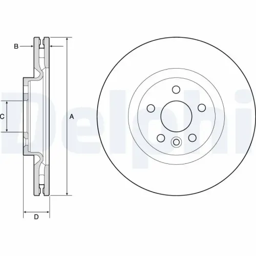 Bremsscheibe DELPHI BG9183C Bild Bremsscheibe DELPHI BG9183C