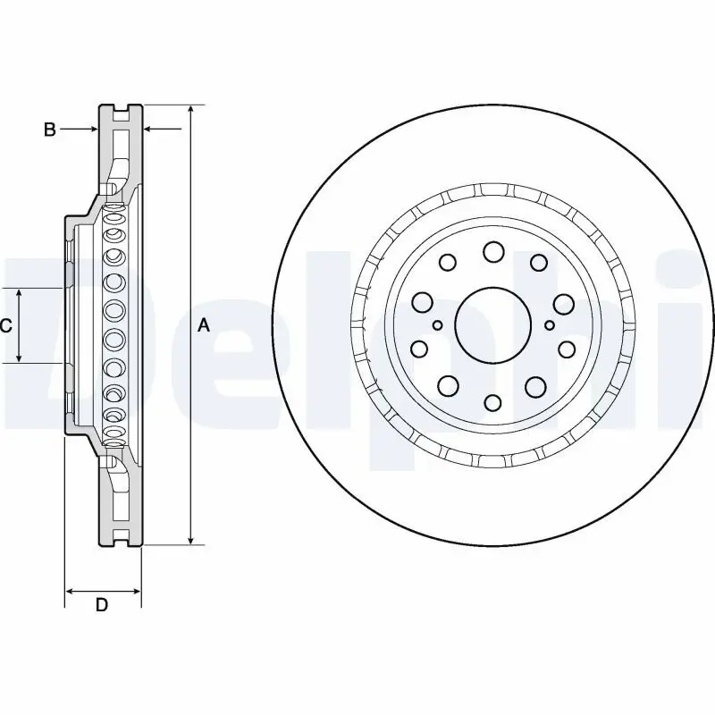 Bremsscheibe DELPHI BG9187C