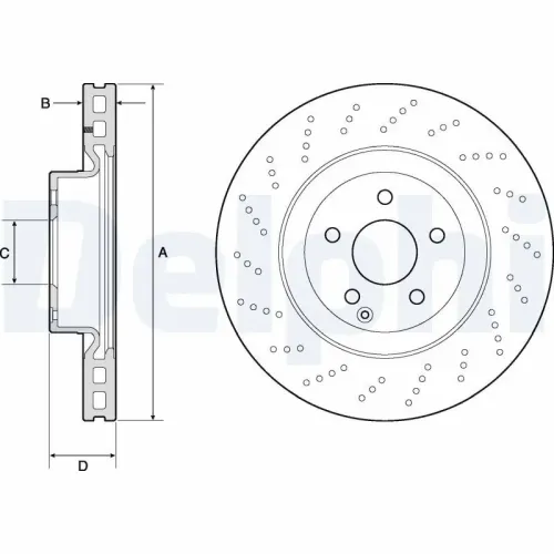 Bremsscheibe DELPHI BG9188C Bild Bremsscheibe DELPHI BG9188C