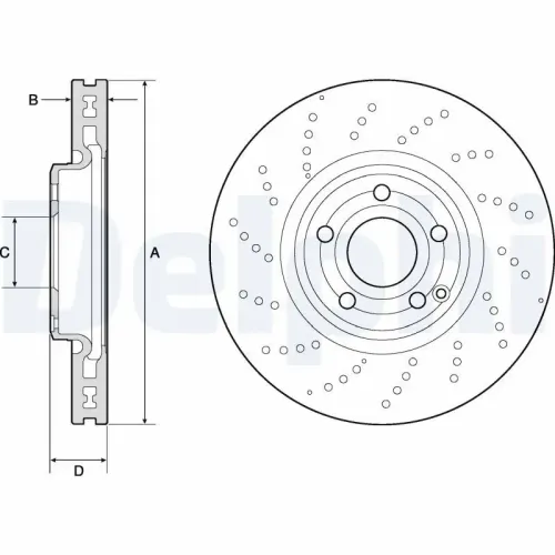 Bremsscheibe DELPHI BG9189C Bild Bremsscheibe DELPHI BG9189C