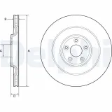 Bremsscheibe Hinterachse DELPHI BG9194C