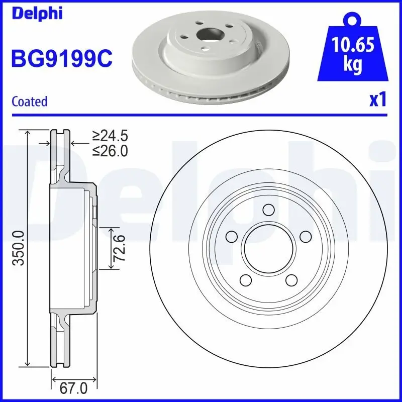 Bremsscheibe DELPHI BG9199C