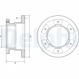 Bremsscheibe Hinterachse DELPHI BG9201
