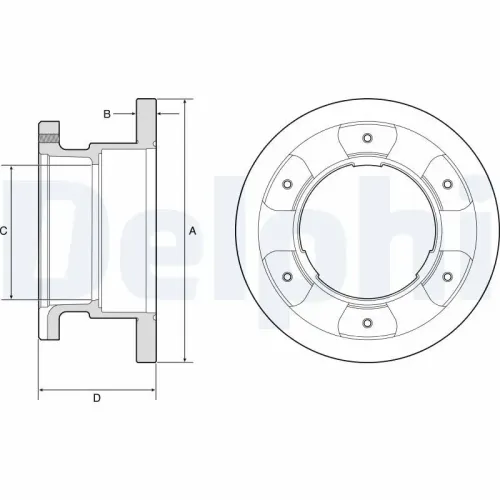Bremsscheibe Hinterachse DELPHI BG9201 Bild Bremsscheibe Hinterachse DELPHI BG9201